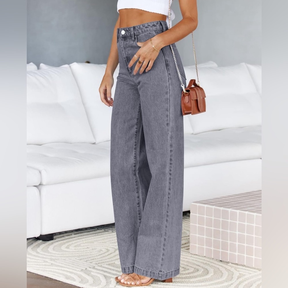 Women’s High Waisted Jeans Boyfriend Baggy Straight Leg Casual Denim Pants